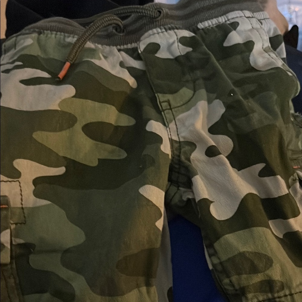Wonder Nation Green and Brown Camouflage Shorts